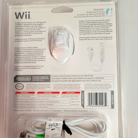 Nintendo Wii Nunchuk Remote Accessory - Picture 3 of 8